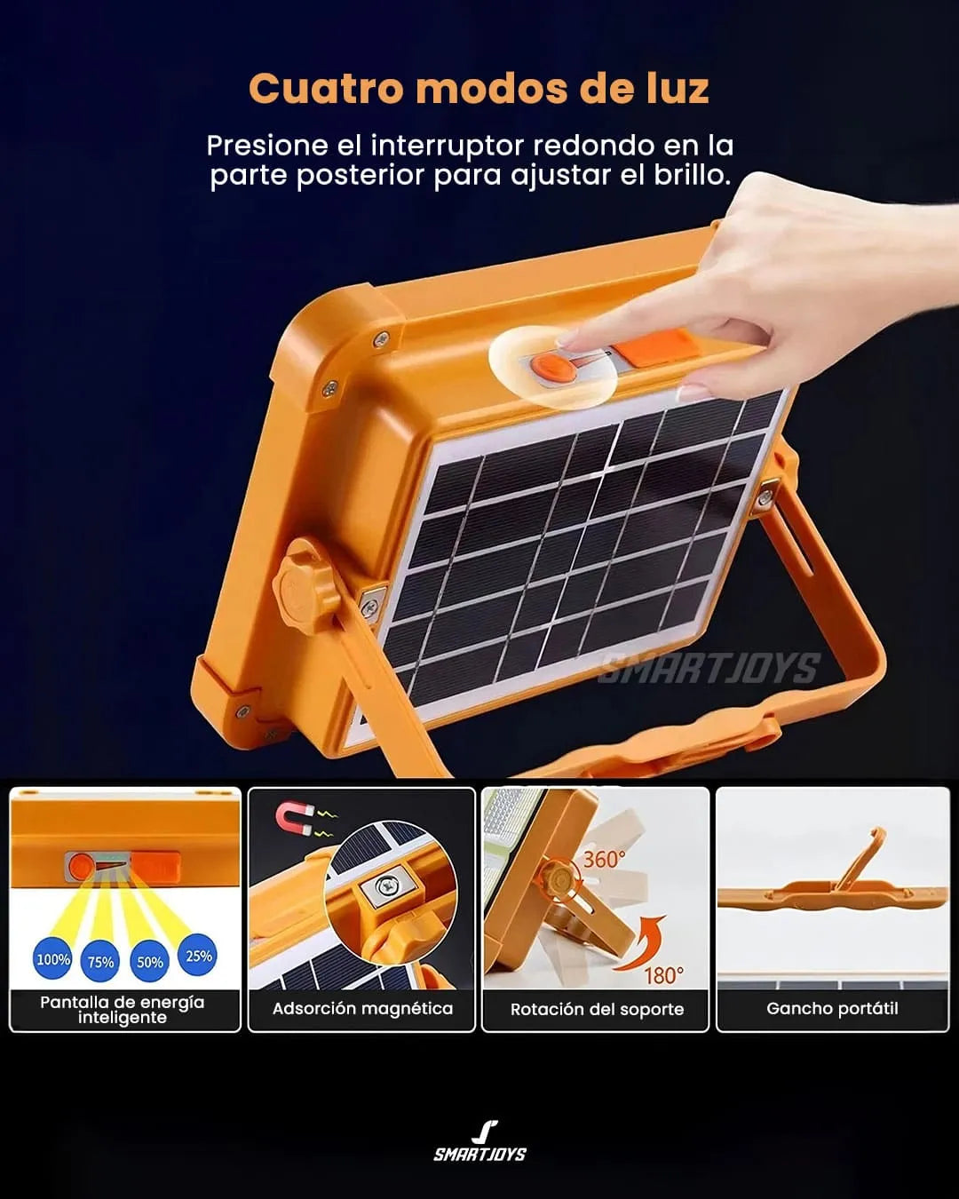 Luz Solar Portátil y Cargador
