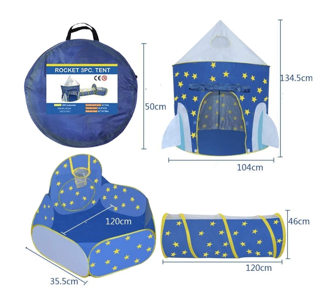 Carpa Infantil Tunel 3 en 1