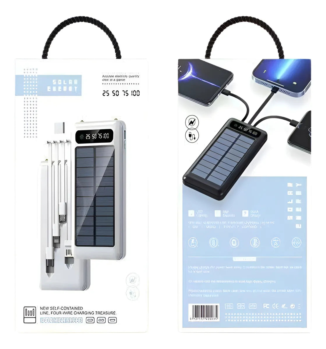 Power bank 3 en 1 solar 20000mA