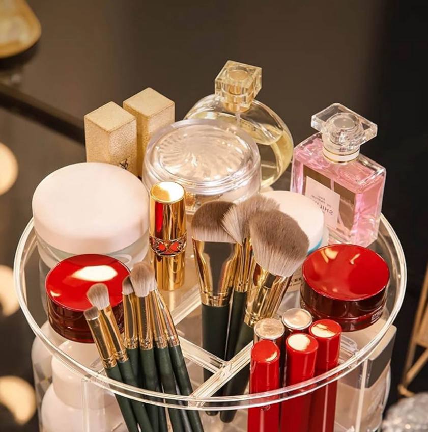 ESTANTE DE MAQUILLAJE GIRATORIO
