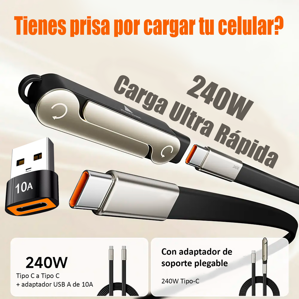 CARGADOR CON SOPORTE PLEGABLE +ADAPTADOR