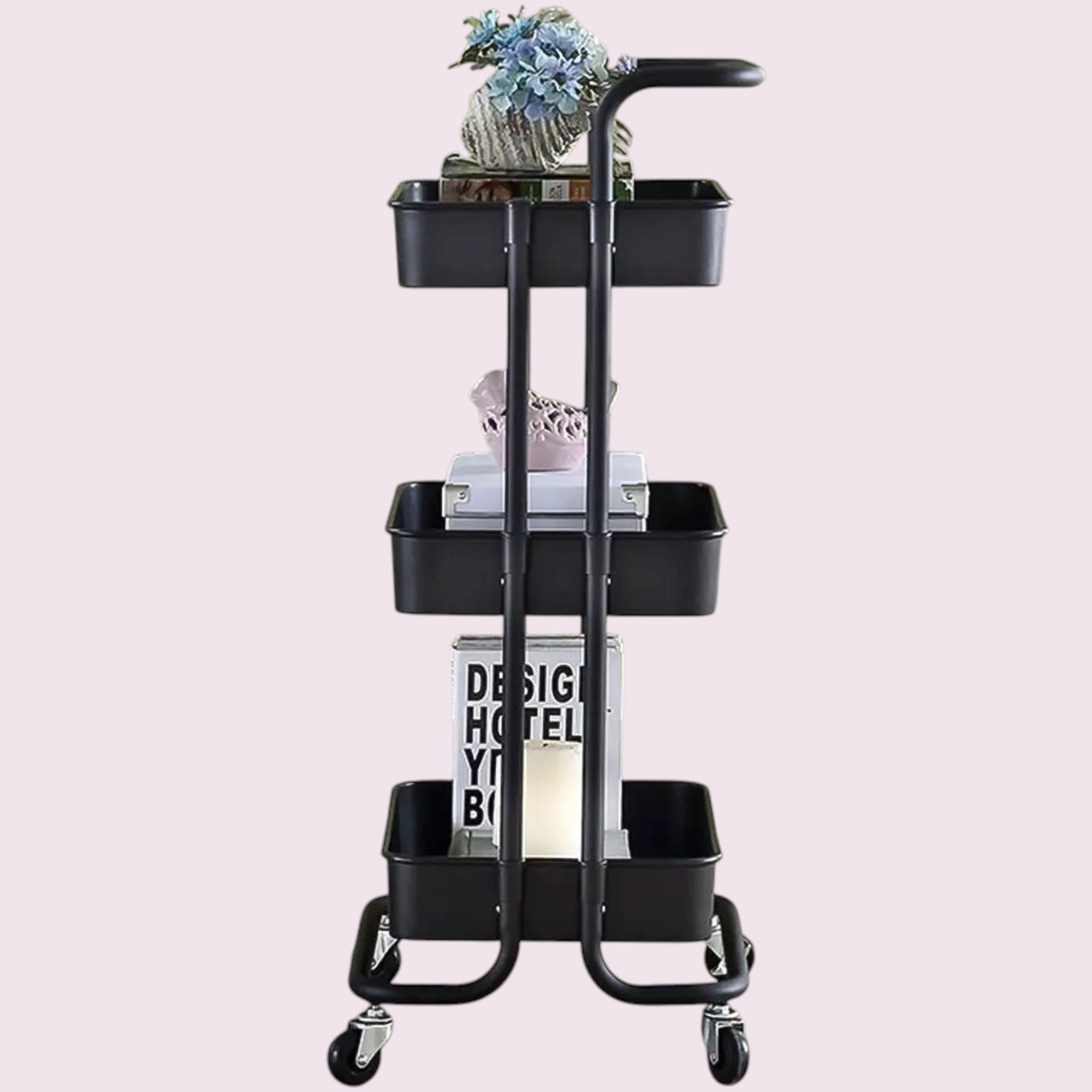 Organizador multiusos de 3niv con ruedas