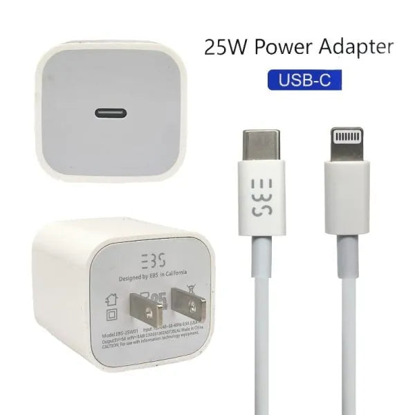 Cargador carga rápida iPhone usb-C25W Lightning