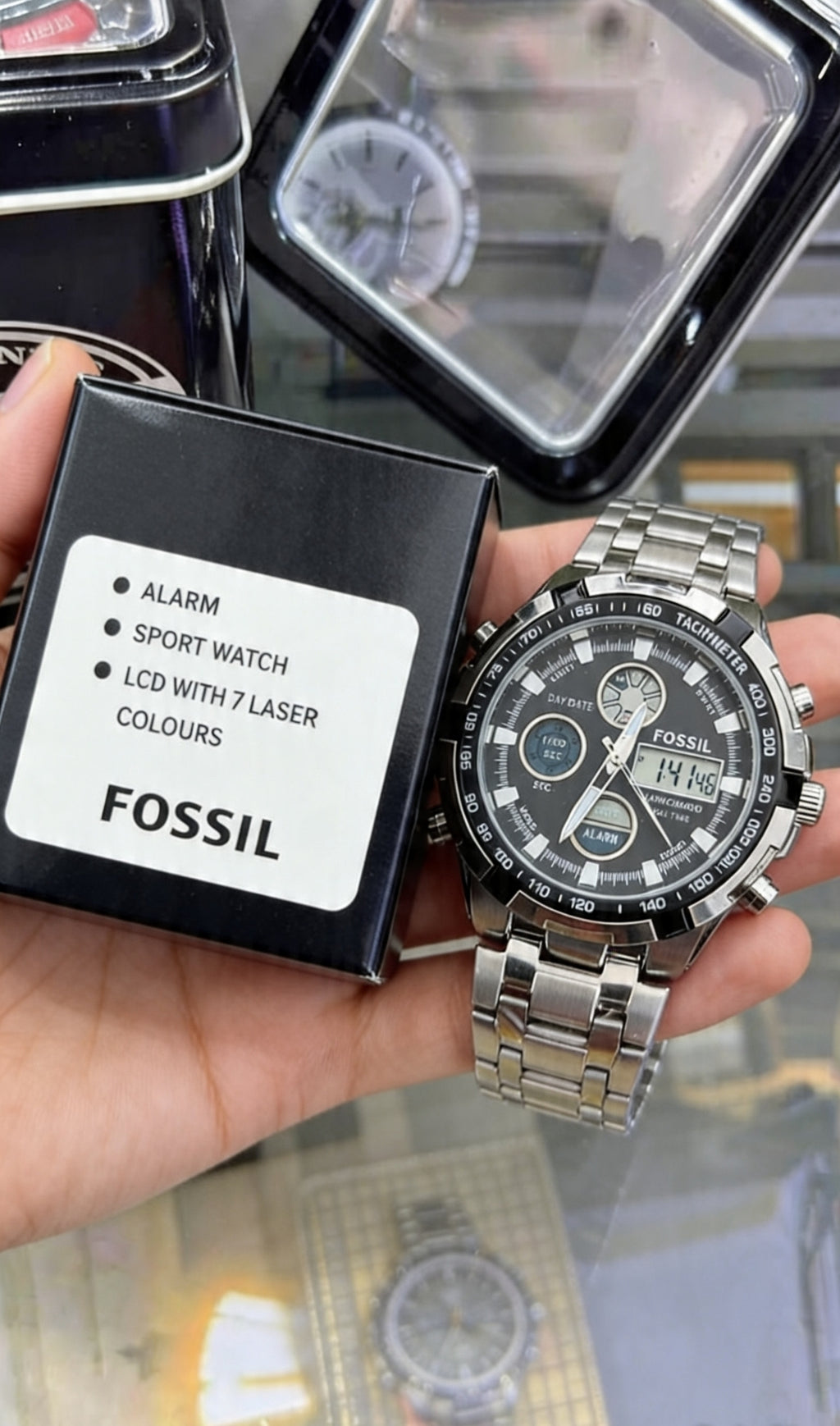 RELOJ FOSSIL HOMBRE acero inoxidable✅📌
